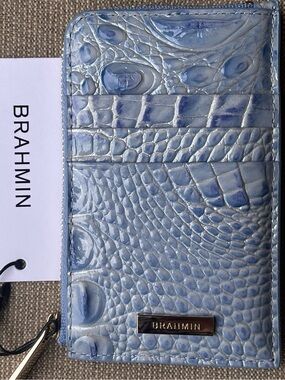 NWT Brahmin LENNON in HEAVENLY BLUE Wallet